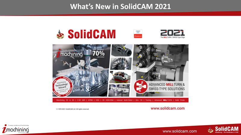 Sehen Sie sich die neuen Funktionen von SolidCAM 2021 an.