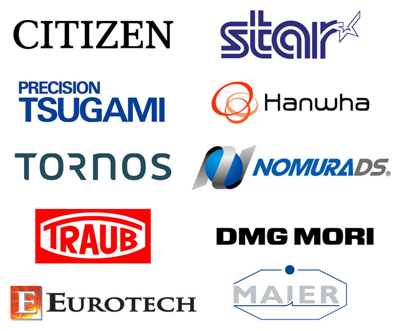 Swiss lathe CNC Manufacturer logos